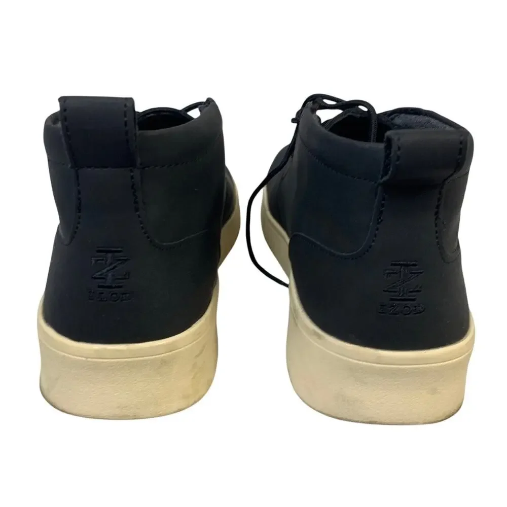 IZOD Mens Size 10 Black Chukka Ankle Boots Lace Up Round Toe Memory Foam Shoes